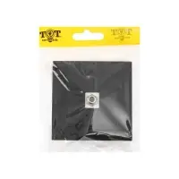 Розетка телевизионная TOT Matte Glass, стекло, скрытая, одноместная, чёрная