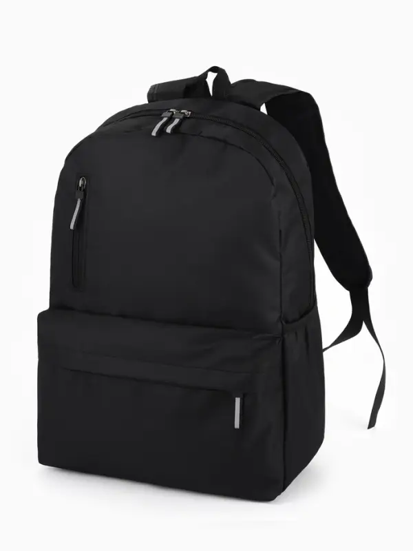 Рюкзак 30*12*43 см, 1 отд. 4 н/карм, Однотон. черный