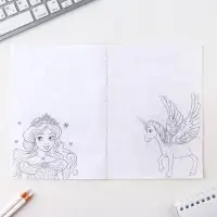 Блокнот раскраска А5, 8 страниц &laquo;Принцесса&raquo;