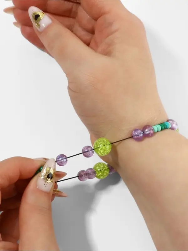 Нить для плетения, эластичная, 100&plusmn;1 м, d=0.8 мм, чёрная