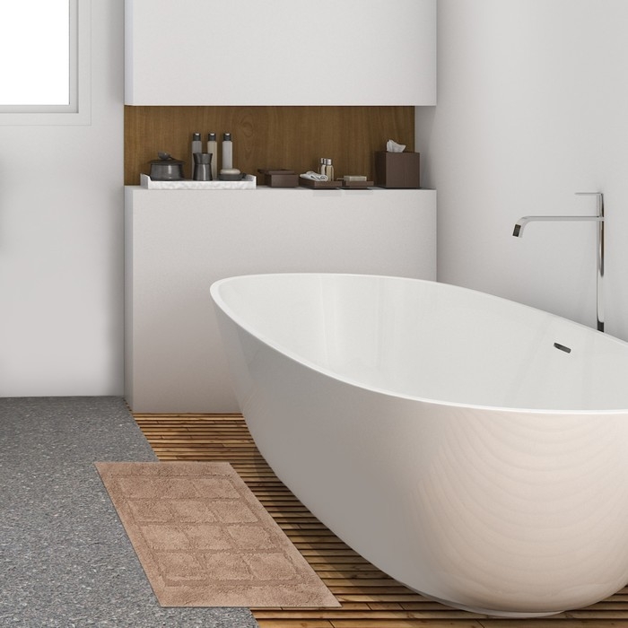 Коврик для ванной Этель Bricks 50х80 см цв. шоколад, 70%хл, 30% п/э,1600 г/м2 Коврик для ванной Этель Bricks 50х80 см цв. шоколад, 70%хл, 30% п/э,1600 г/м2