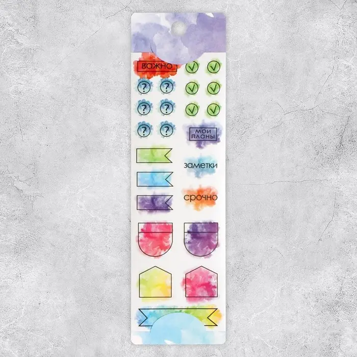 Наклейки бумажные на подложке &laquo;Мои заметки&raquo;, для ежедневника 6&times;21 см