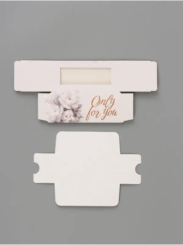 Коробка подарочная с окном Only for you, 12&times;5.5&times;5.5 см, самосборная