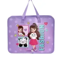 Папка с ручками &laquo;Модница&raquo;, А4, пластиковая, 70 мм, 322&times;256 мм