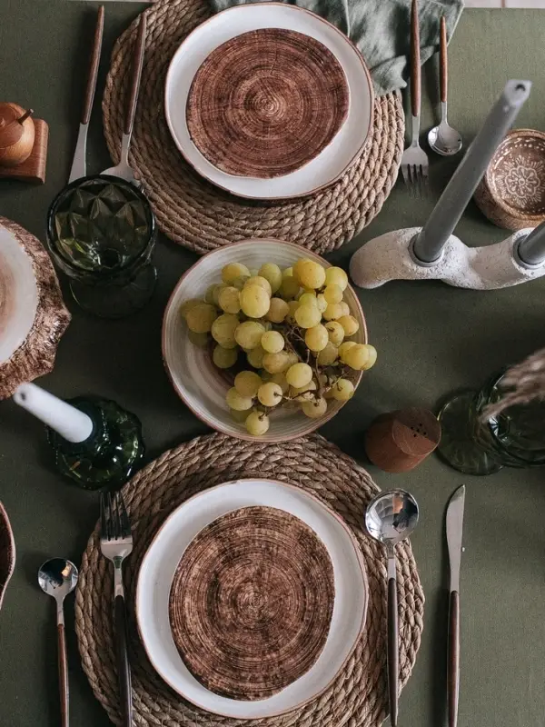 Блюдо для подачи Magistro Wood, 16&times;14&times;0.6 см, фарфор, коричневое