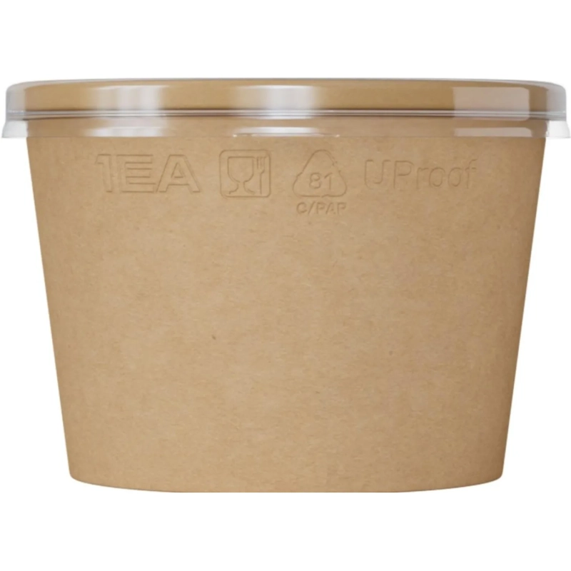 Контейнер бум. OneBowl Up (bottom 380) 380мл, крафт, 550шт/кор