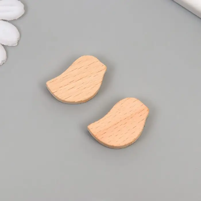 Бусина для творчества дерево "Птенчик" 2,8х1,3 см