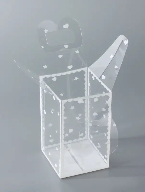 Складная прозрачная коробка из PVC, для упаковки подарков, &laquo;Сердце&raquo;, 12&times;7&times;7 см