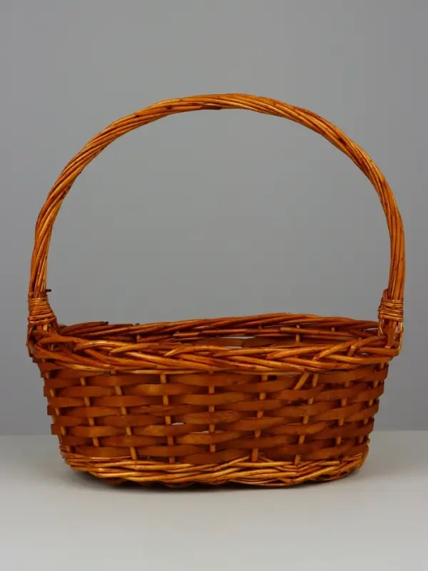 Корзина плетеная (ива): 38х27хH14хHH37, 1 шт., натуральный