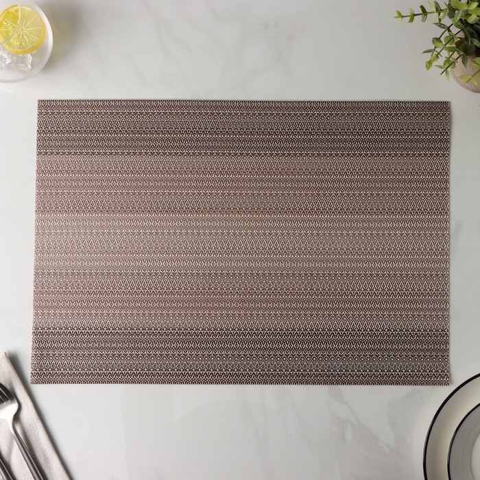 Салфетка сервировочная на стол «Вензеля», 45×30 см, цвет бежевый