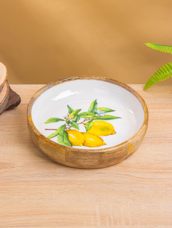 Блюдо Блюдо "Лимоны" дерево манго 25,5х25,5х6 см