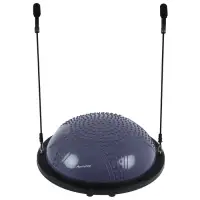 Полусфера BOSU гимнастическая ONLYTOP, массажная, с насосом, 58&times;25 см, серая