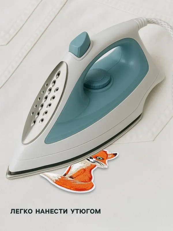 Термоаппликация «Лиса», 7.4×12.3 см, оранжевая Термоаппликация «Лиса», 7.4×12.3 см, оранжевая