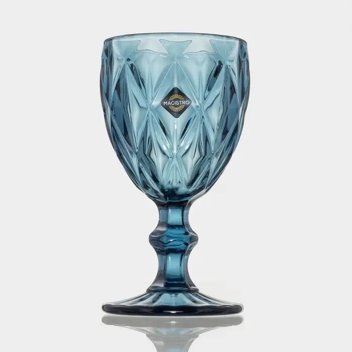 Набор бокалов Magistro &laquo;Круиз&raquo;, 250 мл, набор 2 шт., стекло, синий