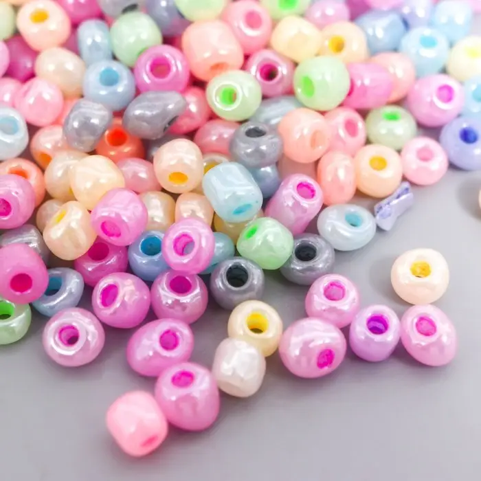 Бисер стекло 6/0 «Перламутр. Меланж. Зефирные цвета», 30 г Бисер стекло 6/0 «Перламутр. Меланж. Зефирные цвета», 30 г