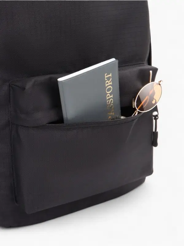 Рюкзак, 41*30*15 см, отд. на молнии, н/карман 2 бок/карм, отд/ноут, черный