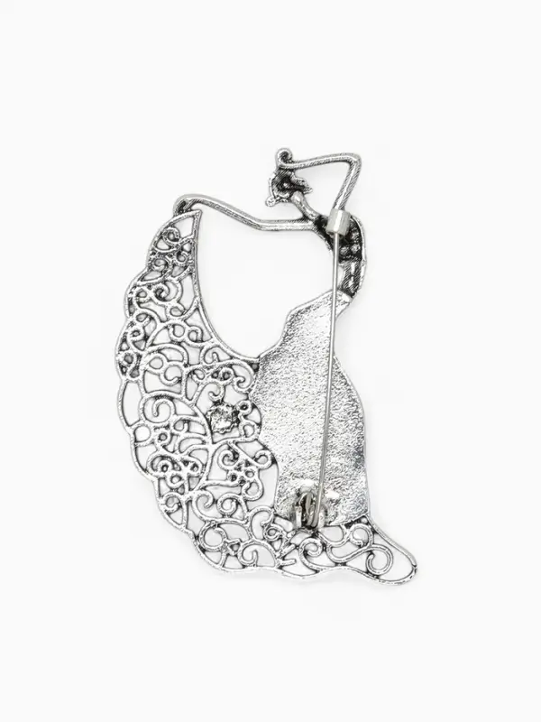 Брошь &laquo;Галиотис. Танцовщица&raquo;, разноцветная в чернёном серебре