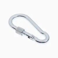 Карабин монтажный с фиксатором ТУНДРА, DIN5299D, 8&times;80 мм, 5 шт.
