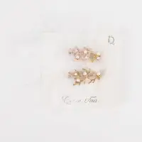 Зажим для волос QF &laquo;Милица&raquo;, набор 2 шт., 11&times;7 см, белый