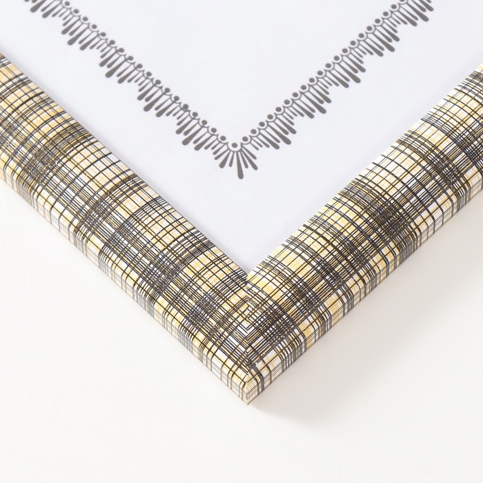 Фоторамка МДФ формат А4 Фоторамка МДФ формат А4 "Шотландская клетка на бежевом" 1,5х24х32,7 см