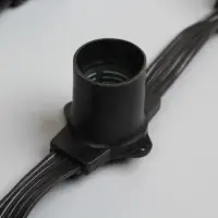 Гирлянда &laquo;Белт-лайт&raquo; 50 м, IP65, 5W, тёмная каучуковая нить, шаг 15 см, Е27 (без ламп), 220 В