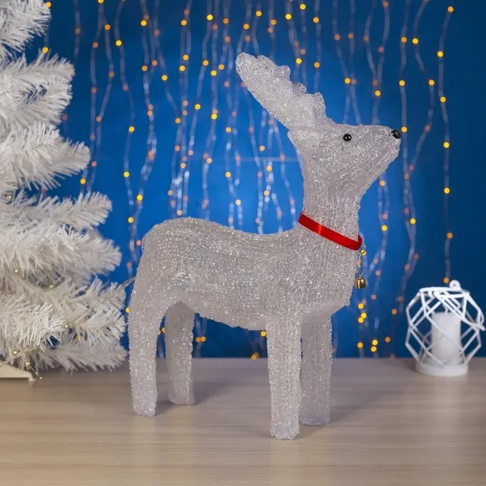 Светодиодная фигура &laquo;Оленёнок гордый&raquo; 30&times;40&times;11 см, акрил, 40 LED, 220 В, свечение белое