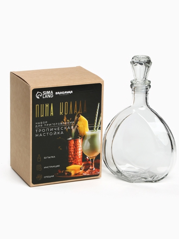 Набор для приготовления настойки «Пина колада», набор специй, штоф Набор для приготовления настойки «Пина колада», набор специй, штоф