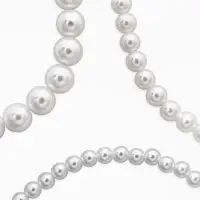 Чокеры из бусин &laquo;Сияние жемчуга&raquo;, 3 шт. бусины №14.10, 8, L=43 см, белый в серебре