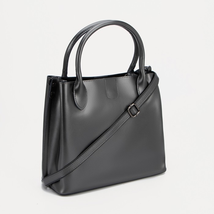 Сумка-тоут на молнии, цвет графитовый