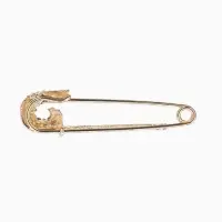 Булавка "Вензель" L=7см, цвет радужный в золоте