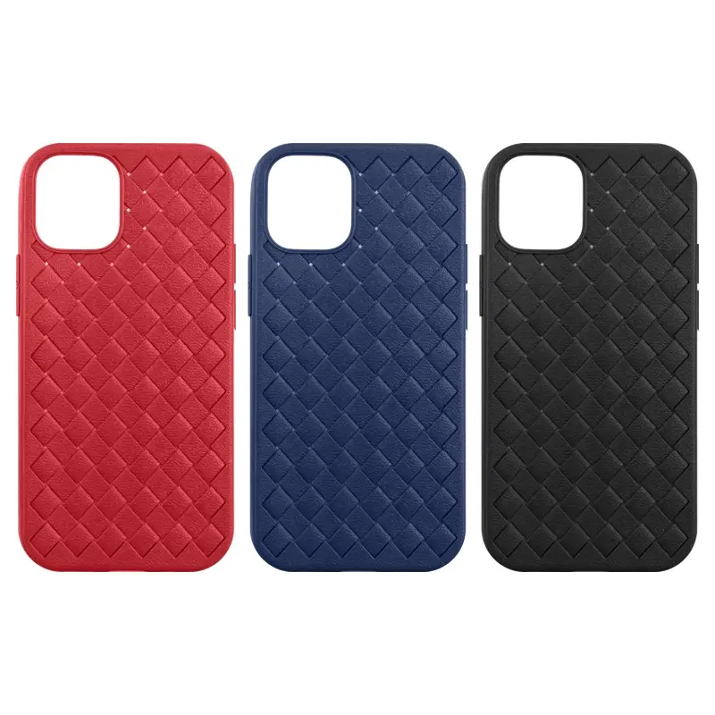 Чехол IPh 12 Mini под кожу плетение