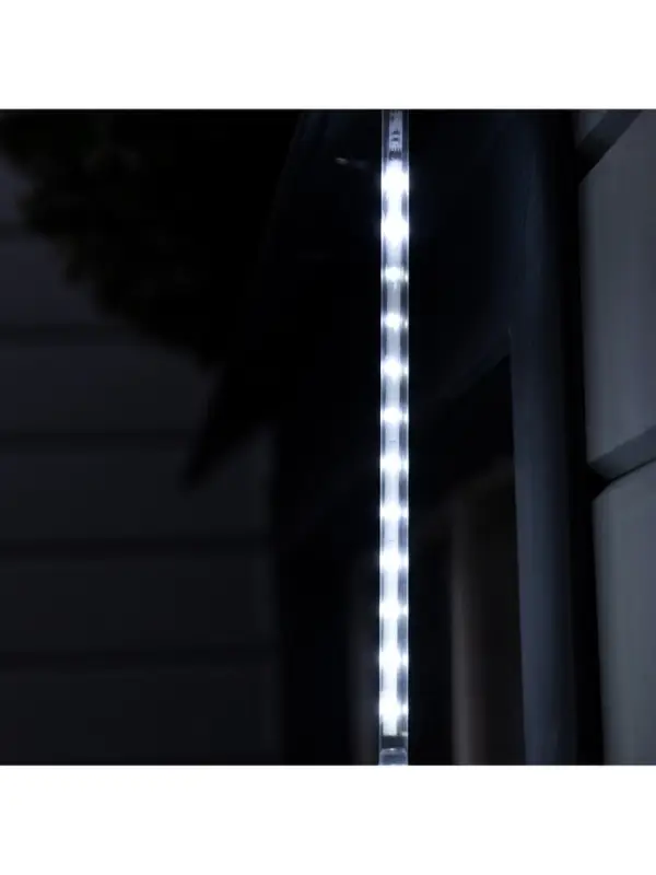 Гирлянда &laquo;Сосулька&raquo; тающая 0.3 м, IP44, прозрачная нить, 18 LED, 12 В, переливы, свечение белое