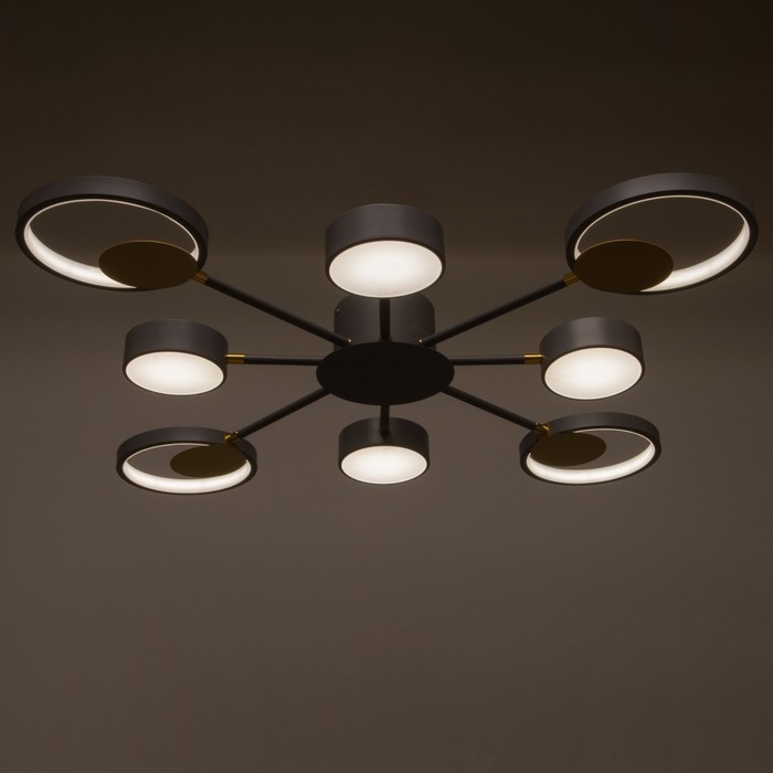 Люстра с ПДУ 2301/8GR LED 160Вт 3000-6000К серый 93х93х8 см BayerLux