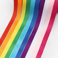 Лента атласная, набор 10 шт., 20 мм, 23 м&plusmn;1 м, разноцветная