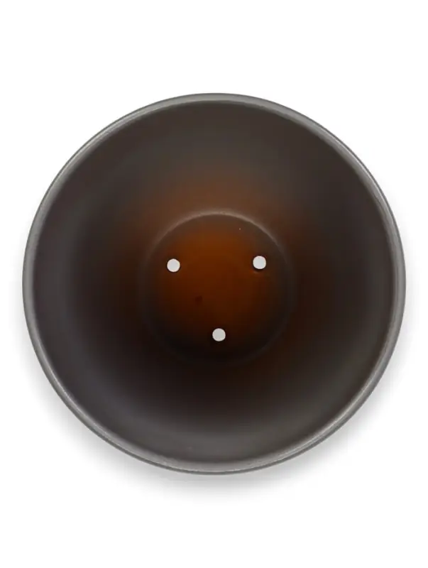 Горшок цветочный с поддоном 5 л, d122/h19,5 см серый керамика, Горшок цветочный с поддоном 5 л, d122/h19,5 см серый керамика, "Туман" (М)