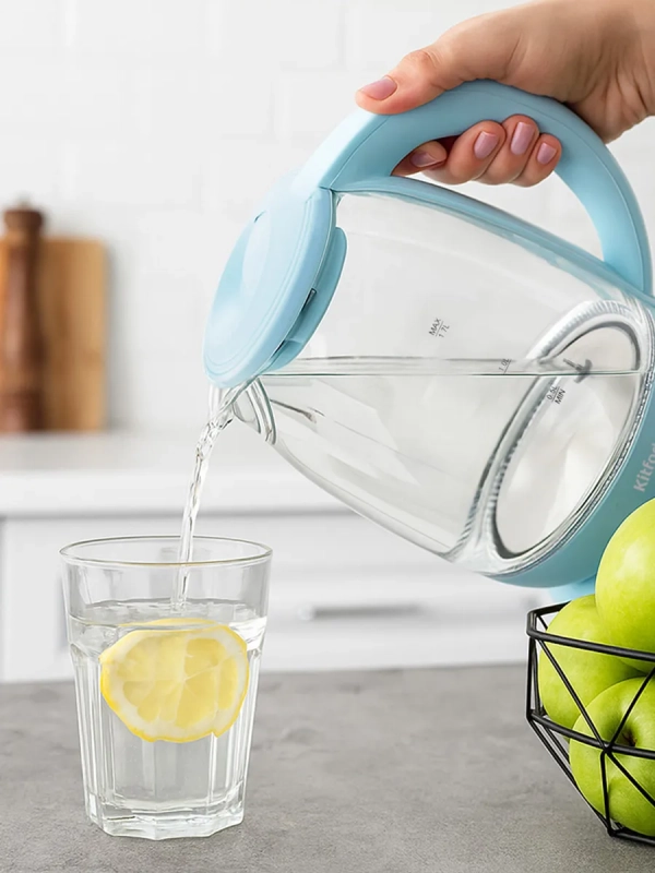 Стеклянный электрический чайник с подсветкой 1.7 л KT-640