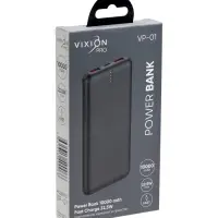 Внешний аккумулятор  VIXION PRO VP-01, 10000мАч, USB+Type-C, быстрая зарядка, черный