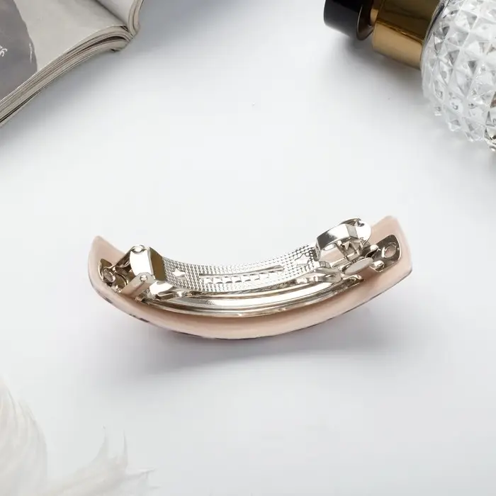 Заколка-автомат для волос "Ванда" листочки, 9 см, микс