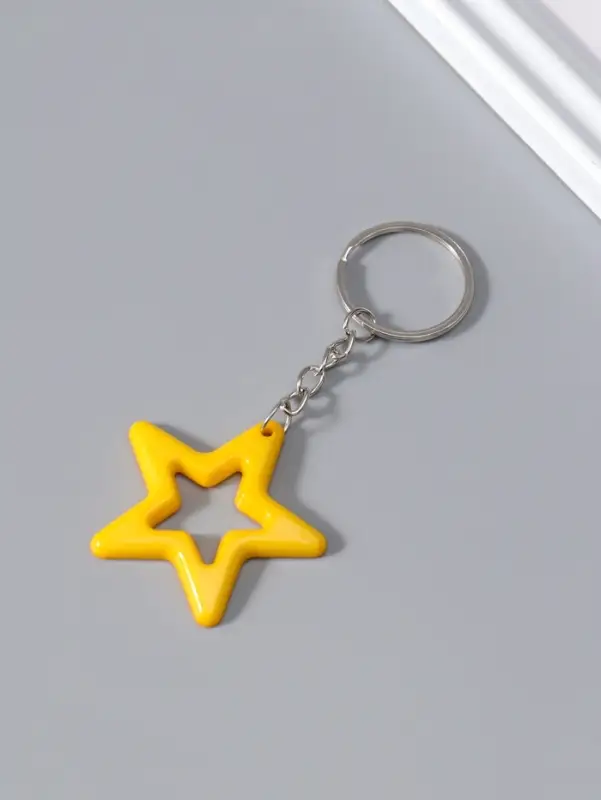 Брелок пластик "Яркая звезда" МИКС 4,5х4,7 см