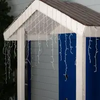 Гирлянда &laquo;Бахрома&raquo; 3&times;0.9 м, IP44, УМС, белая нить, 232 LED, свечение белое, 220 В