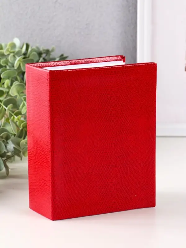 Фотоальбом Делюкс 100 фото, красный,  10X15см, ПП карм.