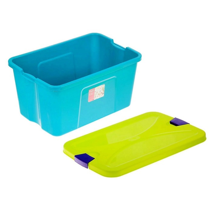 Ящик для игрушек «Секрет», цвет бирюзовый Ящик для игрушек «Секрет», цвет бирюзовый