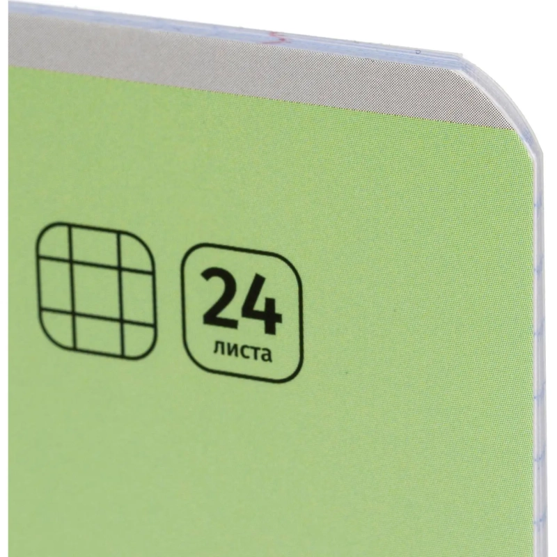 Тетрадь школьная Комус Класс А5 24 л клетка, Зеленый 10 шт./уп