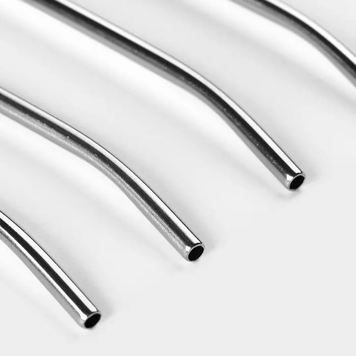 Набор ложек-трубочек барных Доляна, длина 22 см, 6 шт., нержавеющая сталь, серебристый