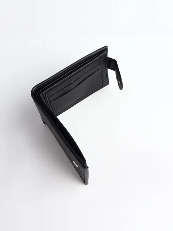 Портмоне мужское &laquo;Орёл&raquo;, на кнопке, отдел для карт, монет, чёрное