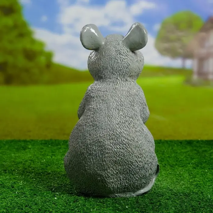 Садовая фигура из гипса &laquo;Мышь&raquo;, 29.5 см, серая