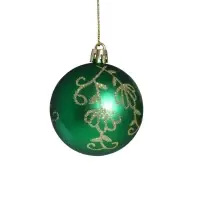 Ёлочные игрушки &laquo;Агнет&raquo;, шары новогодние, d=6 см, набор 12 шт., полосы, зелёный