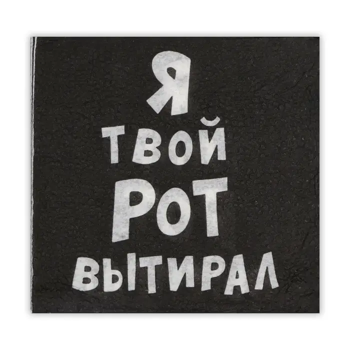 Салфетки бумажные однослойные «Я твой рот вытирал», 24×24, 50 шт.