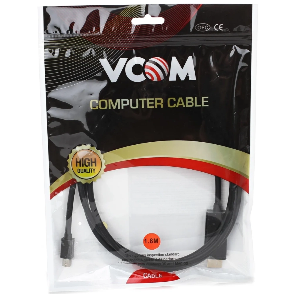 Кабель Mini DisplayPort - HDMI, M/M, 1,8 м, VCOM, CG695-B