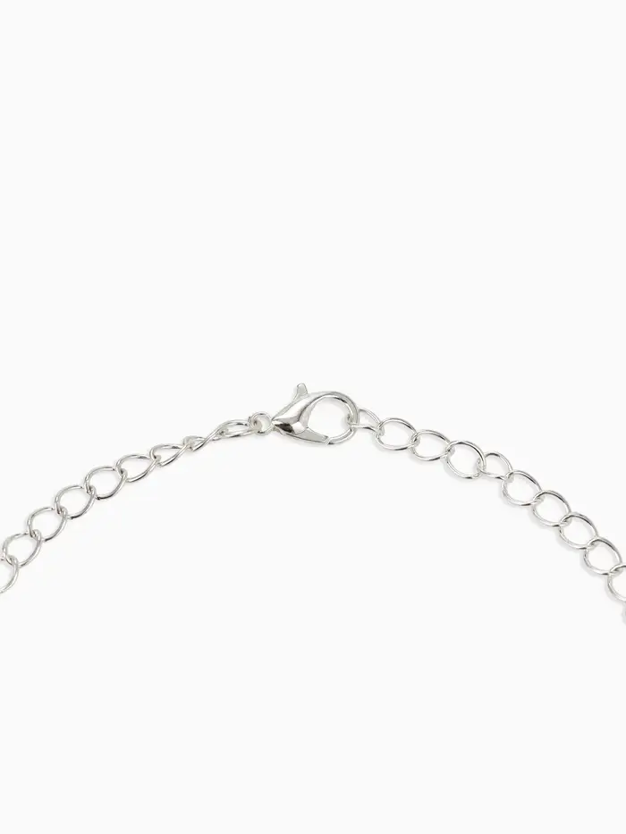 Набор 2 предмета: серьги, колье &laquo;Листопад&raquo;, капли, сине-белый в серебре, 45 см